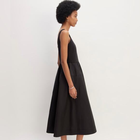EVERLANE The Riviera Dress Black Tank Pleated Skirt
Midi Pockets Lightweight NEW - Picture 5 of 12